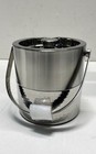 Godinger Hammered Silver Tone Ice Bucket with Lid and Handle Barware 2pc — photo 1
