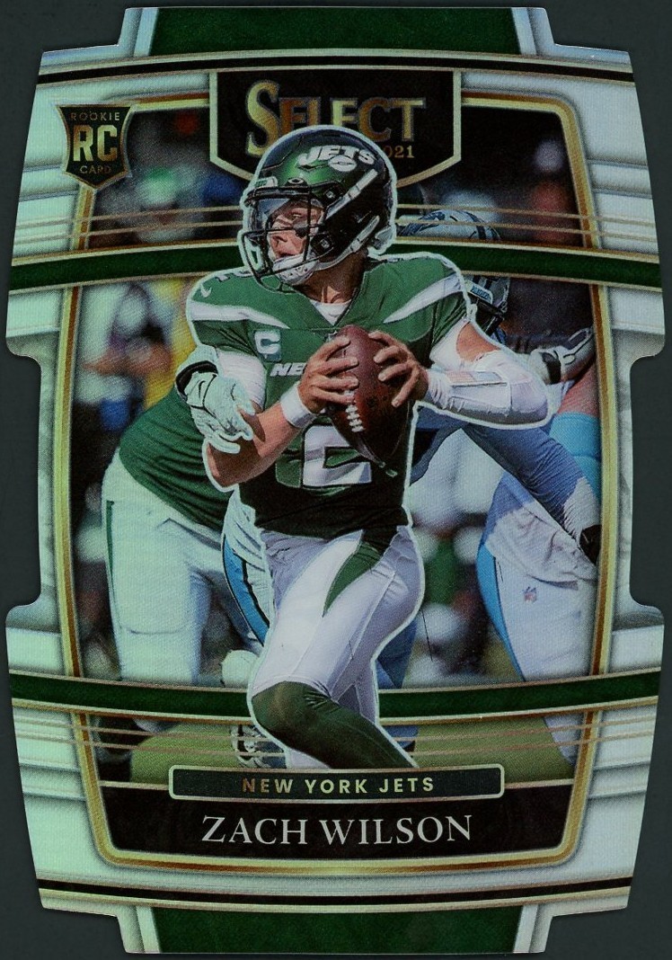 2021 Panini Select Zach Wilson Silver Prizm Die-Cut Card #44