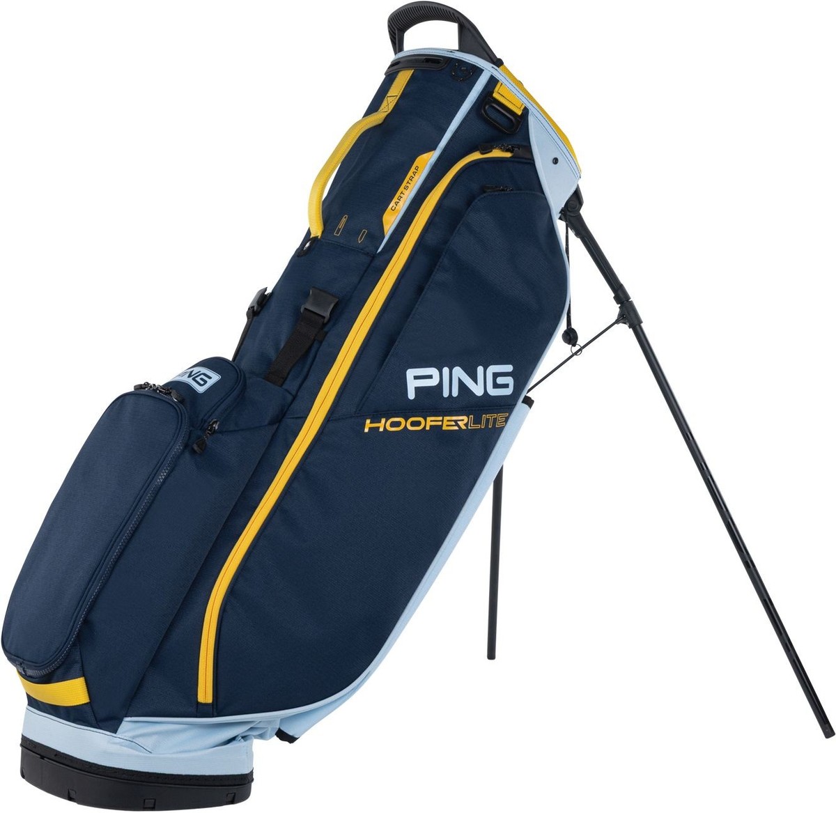 NEW PING HOOFERLITE 4-WAY STAND CARRY Golf Bag, NAVY/CRYSTAL/LEMON
