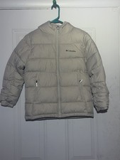 Columbia Omni-Heat Youth Pike Lake II Hooded Puffer Dark Stone Medium NWOT