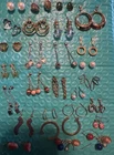 Vintage Estate Costume Jewelry Lot Retro MCM 1970s Pierced Earrings Dangle Lot