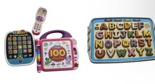 LeapFrog Lot Of Baby Toddler Toys, Tablets, Remote, Match  Learn Cookies Puzzle
