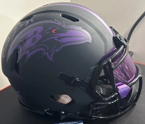 RAY LEWIS Signed Baltimore Ravens Full Size Speed Authentic Helmet w/ Visor 🐦‍⬛