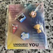 NEW CROCS Jibbitz Charms 5 Pack Baseball Sports Trophy Ball Glove Jersey Cards