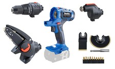 18V 3-in-1 Cordless Power Tool Kit 17-Pc Drill Saw Grinder