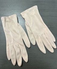 WEAR RIGHT Vintage Beige 100 Nylon Gloves Germany Size 7.5 Yellowstone 1923