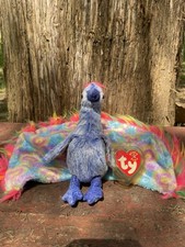 TY FLASHY the PEACOCK BEANIE BABY - MINT with MINT TAGS