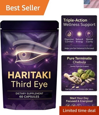 Third Eye Capsules,Pure Terminalia Chebula Fruit Extract,60 Count