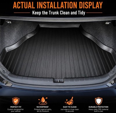 Honda Accord 2013-2017 Cargo Liner Trunk Mat All Weather Custom Fit Black