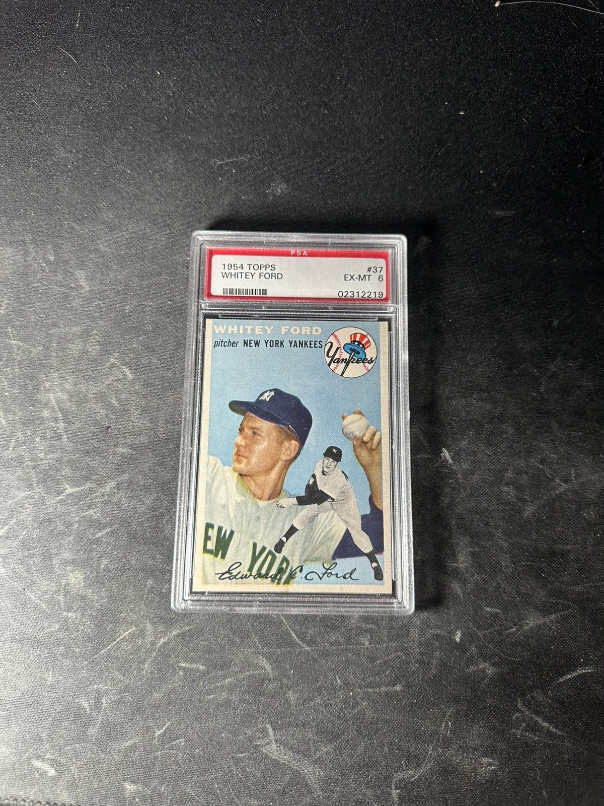 1954 Topps Whitey Ford #37 PSA 6 EX-MT Yankees HOF Vintage