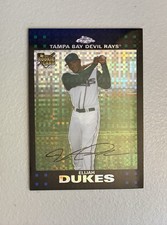 2007 Topps Chrome Elijah Dukes Xfractor Rookie Baseball Card #319. rookie card picture