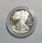 1986 S  PROOF SILVER EAGLE NO BOX OR COA CASE IS CHIP