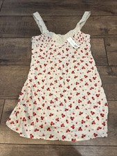 NWT BDG Urban Outfitters Luna Ivory Floral Print Slip Dress Size Medium