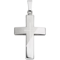 "Jobo \"46724\" AnhäNger Kreuz 925 Sterling Silber Matt KreuzanhäNger SilberanhäNg"