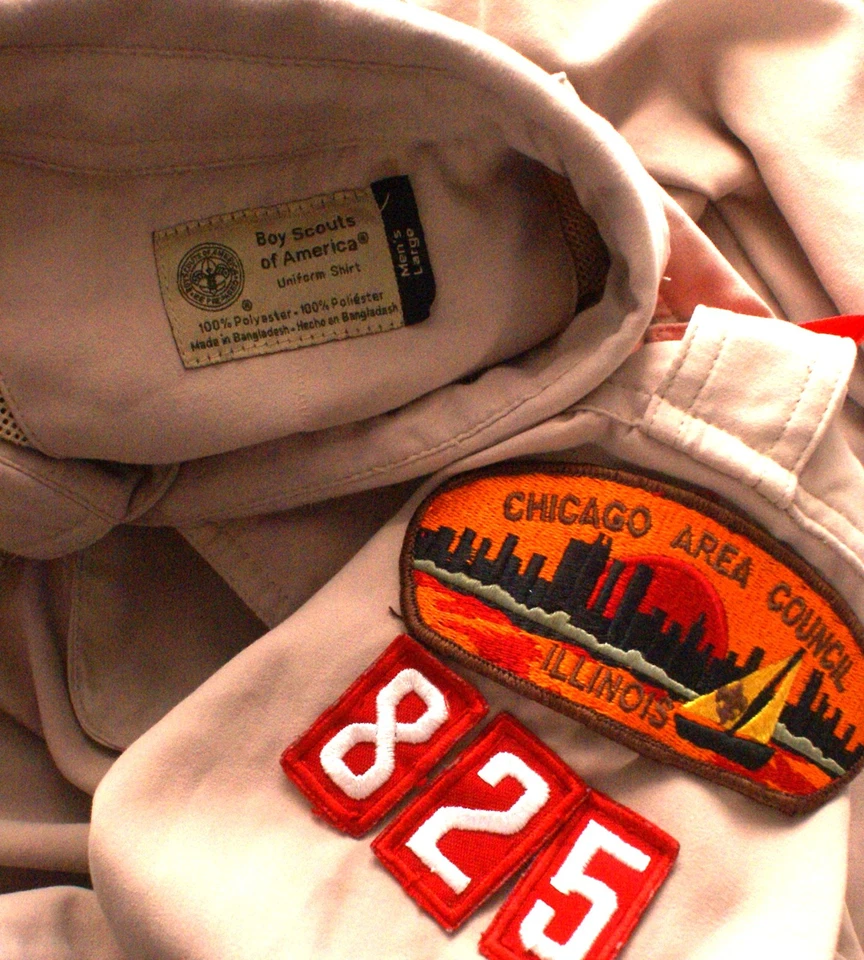 Boy Scouts of America BSA Mens Uniform Shirt Vented Polyester Long Sleeve, Large - Image 3 of 3