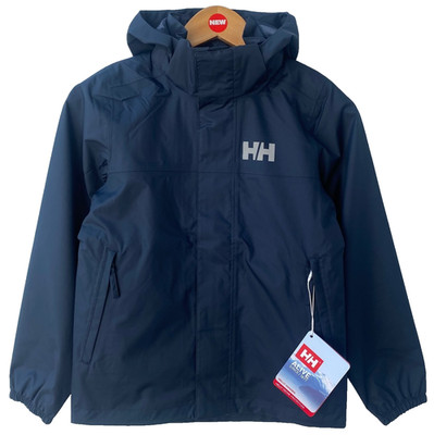 Helly Hansen Boy's Rain Jacket NAVY $95, Size: 10