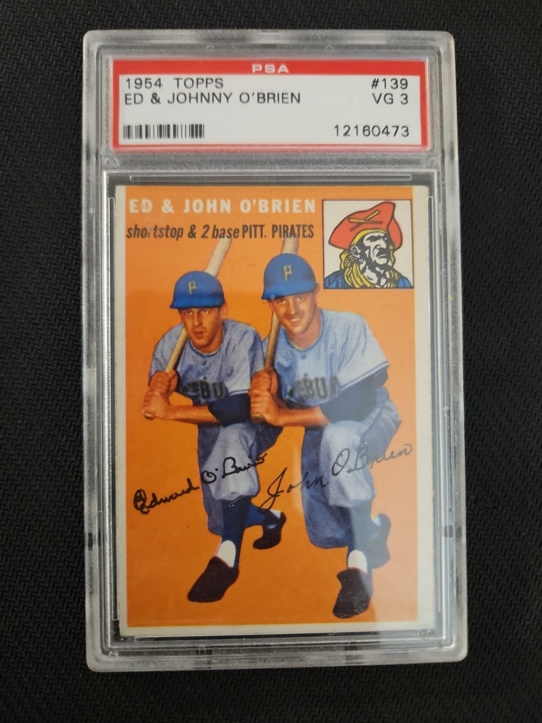 1954 Topps Ed & Johnny O'Brien #139 - PSA 3 VG