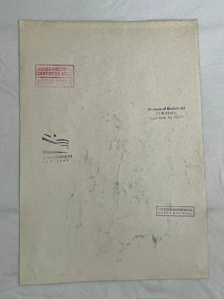 Dibujo y pintura de Wifredo Lam sobre papel antiguo firmado estampado vintage Foto 3 de 3