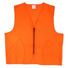 Hunting / Work Safety Vest Blaze Orange Men's XL/2XL Zipper Front WFS CP-460 New