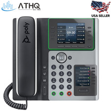 Poly Edge E400 IP VoIP Phone 8-Line PoE Bluetooth Gigabit w/ Power Supply - NEW
