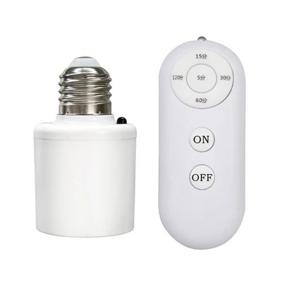 Douille E27 60W avec Télécommande Sans Fil et Minuterie Intelligente, 110V/9292 - Photo 1/4