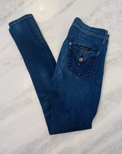 HUDSON JEANS WOMEN Size 28 Skinny Made In USA 29 Inch Inseam Designer Flap Back