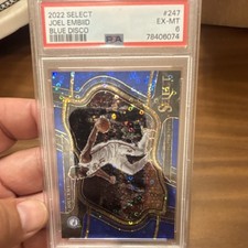 Panini 2022-23 Select Joel Embiid Blue Disco Serial #247 PSA 6 /25 76ers