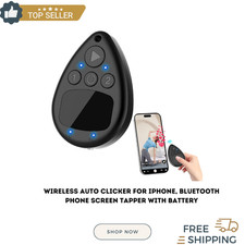 Wireless Auto Clicker for Iphone, Bluetooth Phone Screen Tapper with Battery