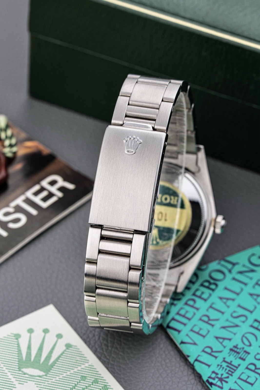 Rolex Oyster Perpetual 36mm 1980 Box & Papers Unpolished Rare Vintage Ref. 1018 image 9