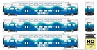 Rapido 146051 HO BiLevel Commuter Cars - Sounder - 3 Car Set (203, 212, Cab 106)