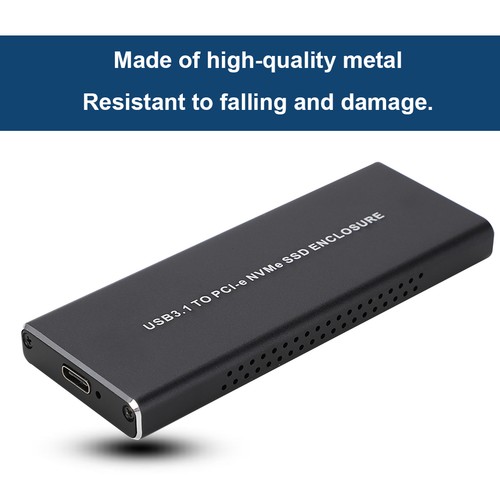 M.2 NVME To USB3.1 Portable Metal Hard Disk Box M2 SSD PCIE To TypE C SSD En NEW - Afbeelding 11 van 11