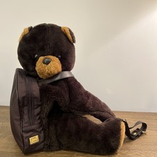 Vintage 1990s Moschino Redwall Teddy Bear Backpack Brown Rare Plush