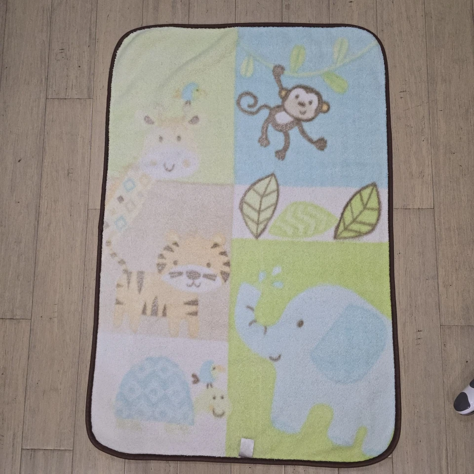 Manta bebé Garanimals selva safari zoológico animales polar felpa tiro 30" x 45" Foto 2 de 4