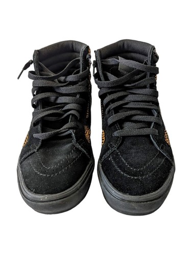 VANS Shoes Off the Wall Old Skool Skate Black Tiny Cheetah 9.5 Women/8 Men - Picture 3 of 7