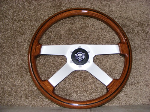 Holzlenkrad Sportlenkrad Holz 360mm Nabe VW Bus Bulli T4 Caravelle Multivan Doka - Picture 4 of 5