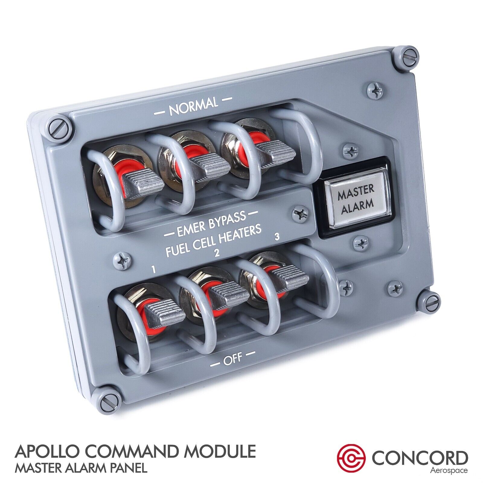 APOLLO COMMAND MODULE MASTER ALARM PANEL - OPERABLE INDUSTRIAL UPGRADED SWITCHES