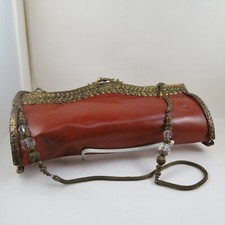 Tan leather vintage handbag
