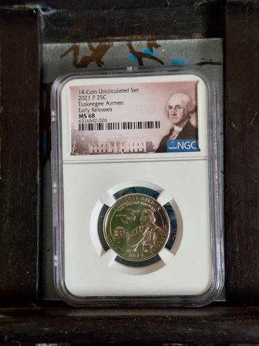 2021 P Tuskegee Airmen NP Quarter 25c Ngc MS68. Early releases
