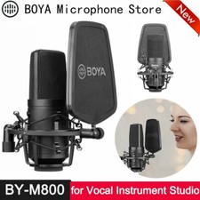 BOYA BY-M800 Large Diaphragm Microphone Cardioid Low-Cut Filter Condenser Mic