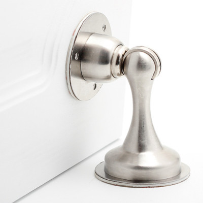 Self-sticking Door Stopper Magnetic Home Resistance Wall Suction Stainless Steel