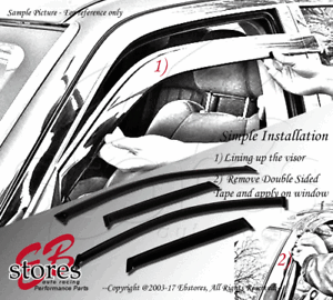 Wind-Guards-Visor-4pcs-Chevrolet-Chevy-Suburban-V1500-V2500-73-91-1973-1991-4DR