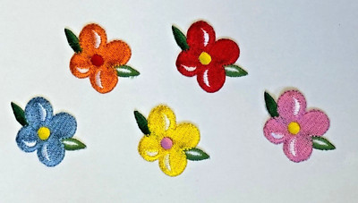 12pc Lot Flower Grade School Blossom Patch Garden Embroidered Iron On Applique