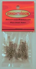 100 SILVER 1-72 Hex-Drive Button-Head Screw-In Rivets For Customs & Retorations
