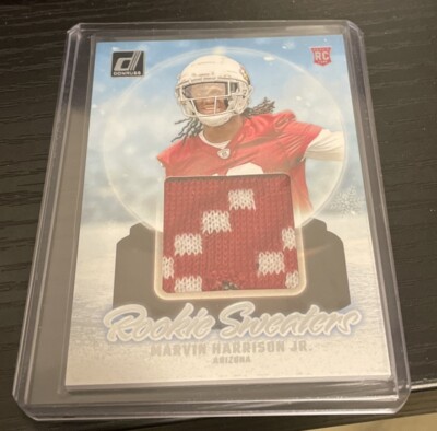 2024 Marvin Harrison Jr. Donruss Holiday Rookie Sweaters 3 Color Patch RC