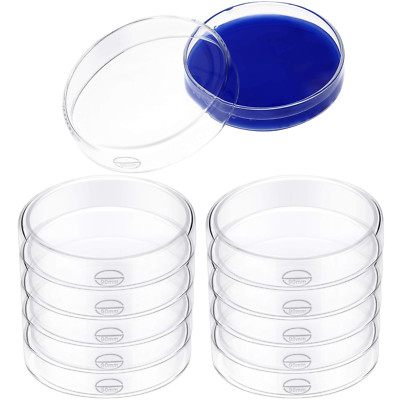 Weewooday 10 Pieces Glass Petri Dishes with Lids Autoclavable Petri Dishes High 