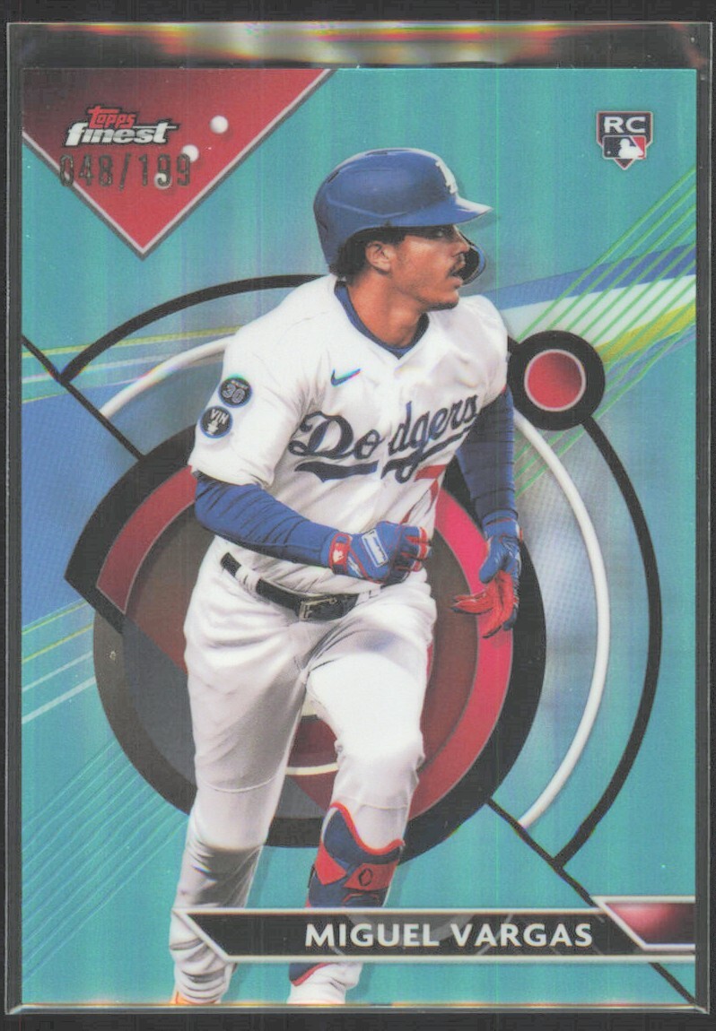 2023 Topps Finest Aqua Refractor Miguel Vargas Rookie /199 Dodgers #33