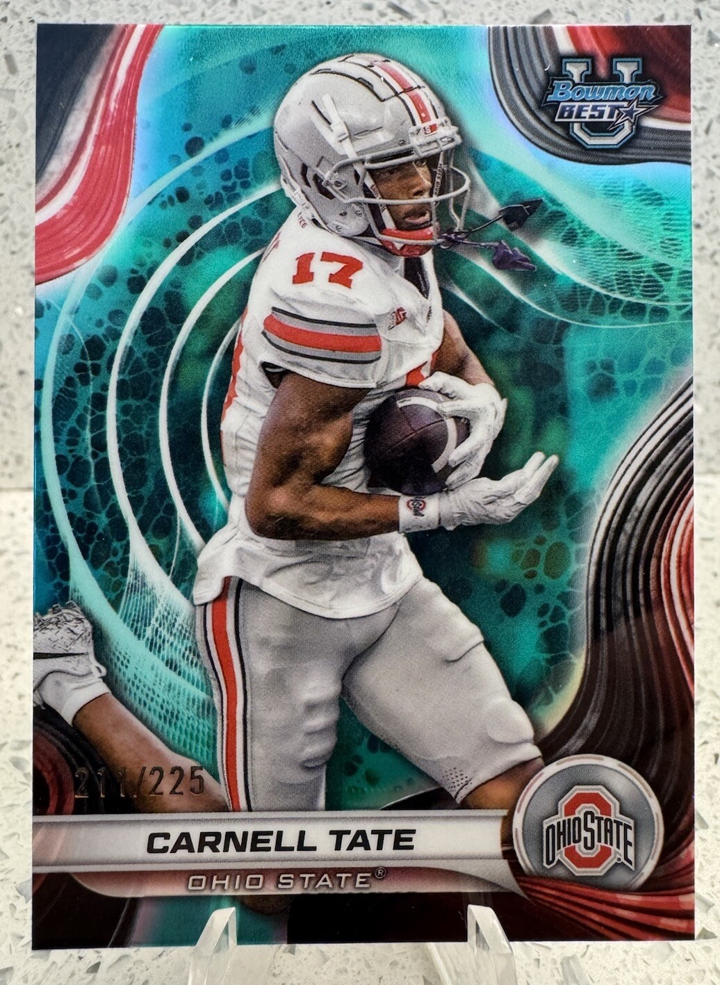 2024 Bowman University Best - Aqua Refractor Carnell Tate /225