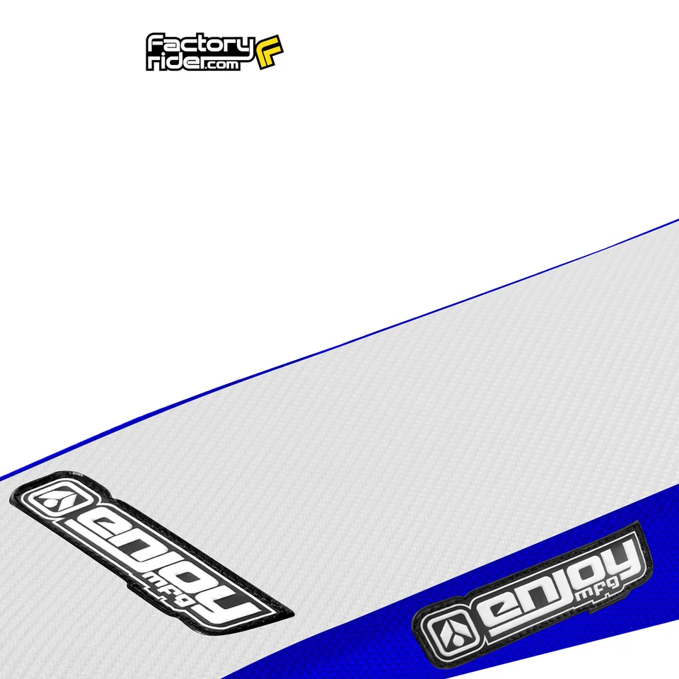 2000-2012 YAMAHA TTR 250 Seat Cover By Enjoy MFG BLUE WHITE TOP GRIPPER #92 - Image 3 of 4