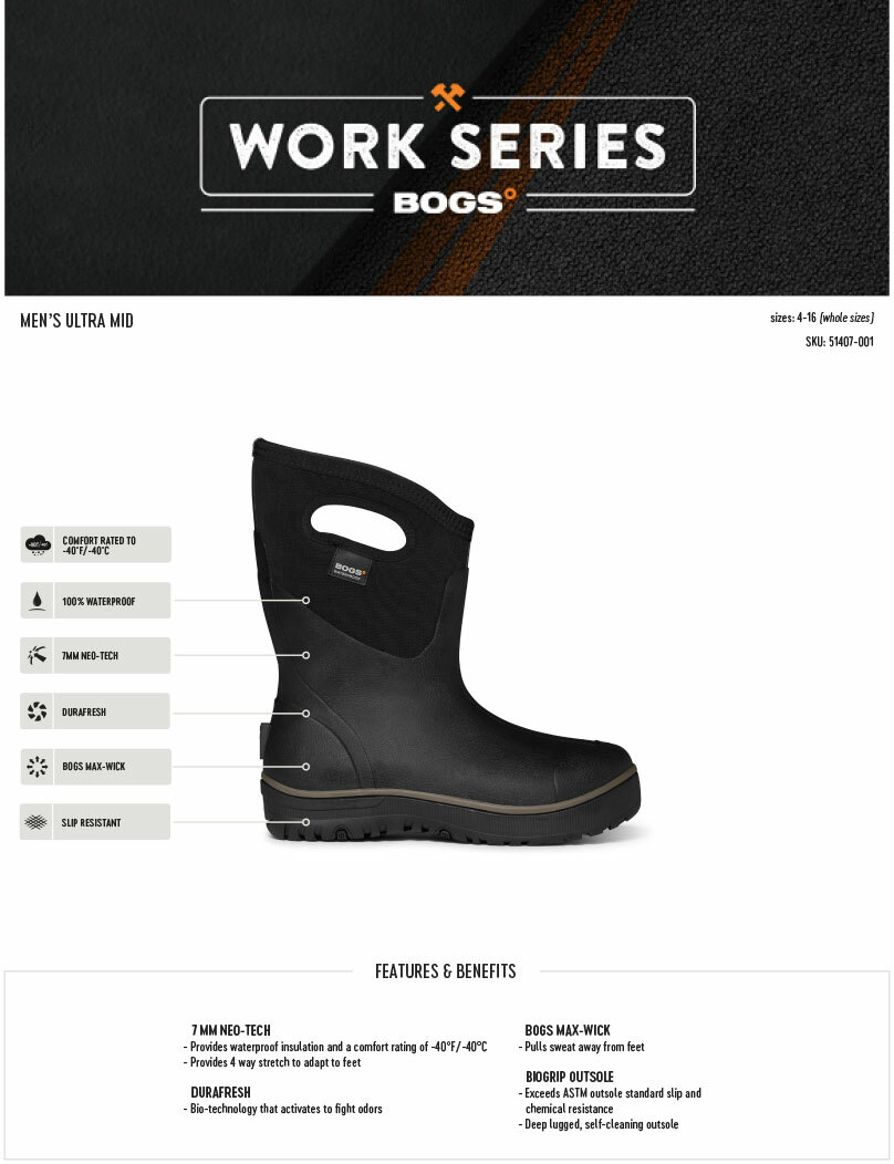 BOGS Bottes Neo-Classic Mid pour femme, noir, 45, Noir/blanc, 11