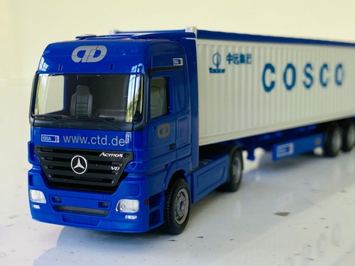 Herpa 154765 MERCEDES BENZ ACTROS V8 CTD CONTAINER TPT + COSCO OPEN TOP 40' BOX - Picture 20 of 21